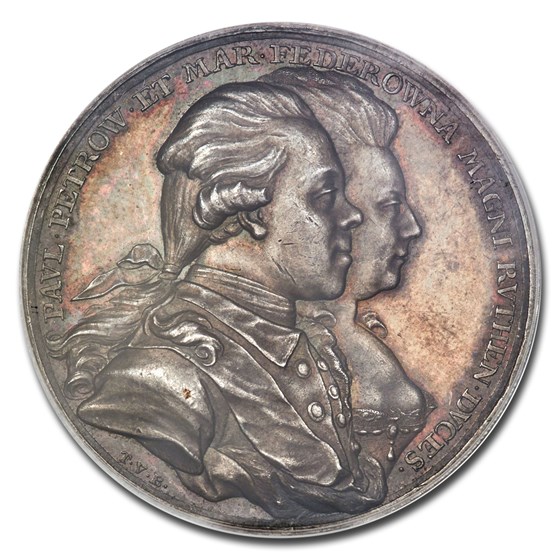 1782 Russia Silver Medal Catherine II SP-65 PCGS 1782 Russia Silver Medal Catherine II SP-65 PCGS